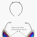 Poptrend Alien Headband and Glasses,Alien Rainbow Lens Sunglasses,Headband Boppers Antenna for Adults and Kids