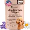 Natural Dog Company Skin Soother Wipes, 50 Count, Pet Wipes for Dogs, Hypoallergenic Formula, Dog Moisturizer for Dry Skin, Grooming Wipes for Dogs, Pet Itch Relief for Dogs