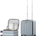 Hanke 16 Inch Small Carry On Luggage, Top Opening Aluminum Frame Suitcase
