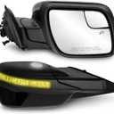 Passenger Side Mirror Assembly Compatible with Ford Explorer 2012-2019, Rearview Mirror with Power Heated Adjustable, Turn Signal, Puddle Lamp, Blind Spot Glass Replace FO1321554 (7 Pin Right)
