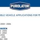 Purolator TL20252 PurolatorTECH Spin On Oil Filter Compatible With Volkswagen Jetta, Beetle, Golf, Vanagon, Cabrio and Audi TT Quattro