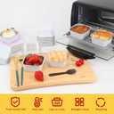5oz/80pack Mini Cake Pans with Lids,LNYZQUS Foil Cupcake Cups Small Brownie Baking Tins,Square Disposable Ramekins Mini Cheesecake Containers Muffin Holders-White