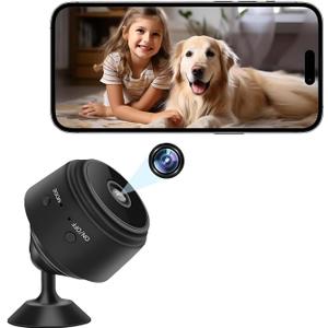 Hidden Camera,2K Mini Camera,Nanny Cam Hidden Camera,WiFi Spy Camera with Night Vision & Motion Detection,Wireless Indoor Security Camera for Pet/Baby/Nanny