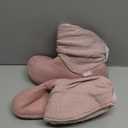 LongBay Women's Warm Chenille Knit Bootie Slippers Memory Foam Comfy Suede Fluffy Faux Fur Boots House Shoes Size 7-8