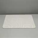 Stone Bath Mat Diatomaceous Earth Shower Mat Non-Slip Super Absorbent Diatomite Stone Mats for Bathroom Floor/Ktichen Cuonter Quick-Drying Easy to Clean (24''*16''White)