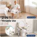 HOMENURSE T21 Bedside Commode Toilet, Portable Chair for Adults & Seniors