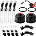 8 Pcs Racing Fuel Jug Hose Kits Include Racing Fuel Filler Hose 5/5.5 Gallon Gas Cylinder Lid and 2 Jug Cap Bender Replacement