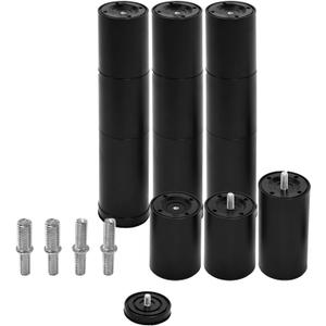 12 Inch Bed Legs Replacement for Adjustable Bed Frame Base, Felt Bottom Protect Hardwood Floor, 4 Kinds Thread Contained, Set of 4