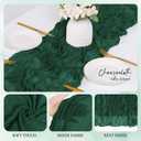 12 Pack Emerald Green Cheesecloth Table Runner 17x108 Inch Semi Sheer Boho Gauze Cheese Cloth Fabric Table Runners, for Wedding Party Baby Shower Birthday Home Decor Garden Farmhouse