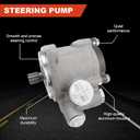 EV221615L101 Power Steering Pump Compatible with Freightliner 60 Peterbilt Haldex, Kenworth 14-14375-001