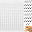 Therwen 12 Pcs Bread Bow Knife Blades 10.8" Serrated Stainless Steel Blades with Screws Replacement for Wood Bread Cutter, Sourdough, Baguettes, Cakes