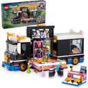 LEGO Friends Pop Star Music Tour Bus Play Together Toy, Social-Emotional Musical Toy with 4 Mini-Doll Characters, Toy Truck Building Kit, Music Gift for 8 Year Old Kids, Girls and Boys, 42619