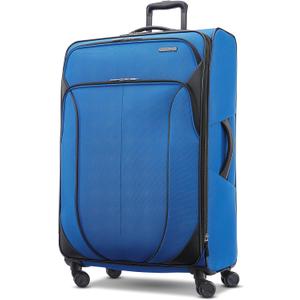 American Tourister 4 KIX 2.0 Expandable Softside Luggage with Spinner Wheels, 28 SPINNER, CLASSIC BLUE