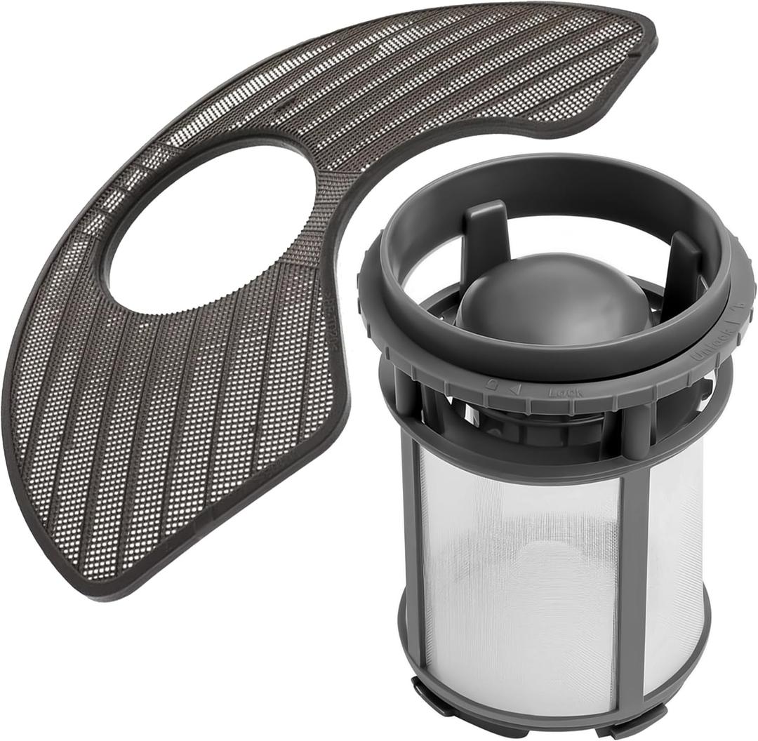 PartsBroz W10872845 Pump Filter & WPW10463906 Screen Filter - Compatible with Whirlpool Kenmore KitchenAid Dishwasher - Replaces AP6030094 PS11759673 W10393351 AP6021820 PS11755148 2312301