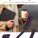 ZHK Liquid Silicone Designed for iPhone 15 Pro Case with Magnet Stand, [Precise Camera Lens Protection][Mil-Grade Drop Shockproof][Soft Anti-Scratch Microfiber Lining] Slim Fit Cover, Purple