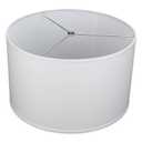 FenchelShades.com 18" Top Diameter x 18" Bottom Diameter 12" Height Cylinder Drum Lampshade USA Made (Linen White)