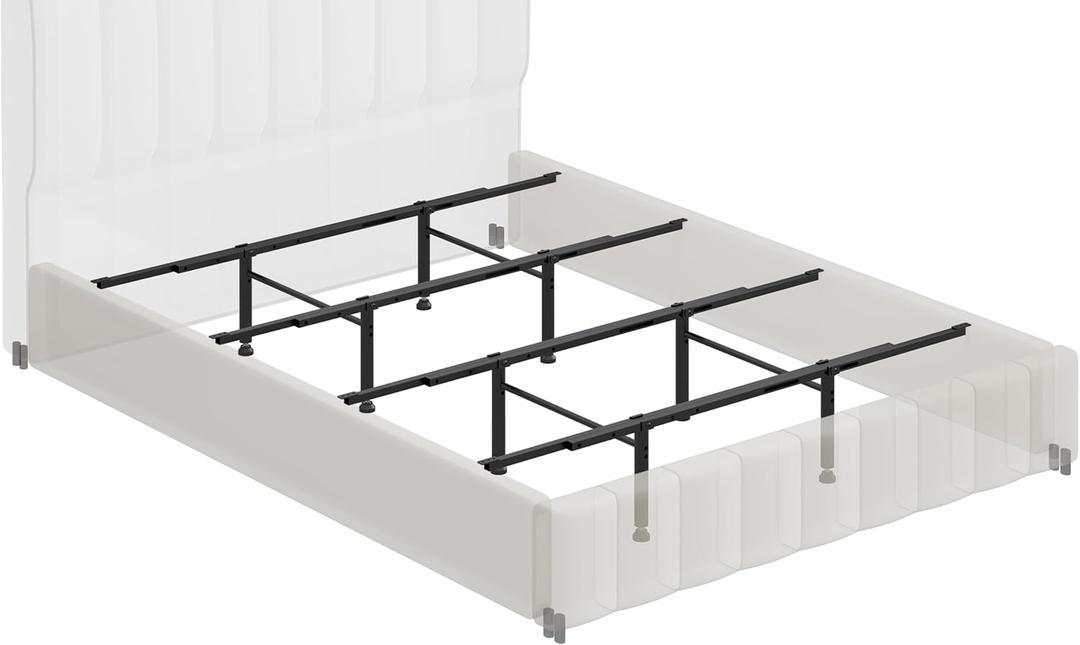 Bed Center Support with 8 Adjustable Legs - Heavy Duty Metal Middle Support Bar System for Full Queen King Cal King Wood,Upholstered,Metal Beds