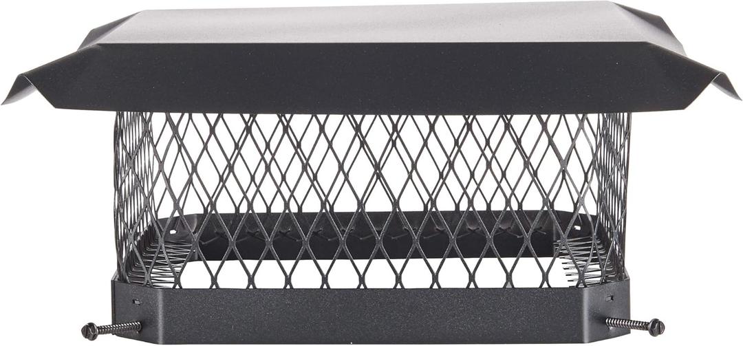 Shelter 13" x 13" Single Flue Bolt-On Chimney Cap, Fully Assembled, Galvanized Steel