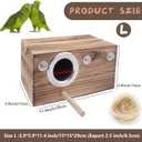 kathson Parakeet Nesting Box,Wooden Cockatiel Breeding Mating Boxes,Parrots Nest House Hut for Cage,Bird Nesting Box for Budgie,Conure,Canary,Finch and Small Medium Birds, L