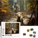 Christian Puzzles for Adults Wooden Jigsaw Puzzles 1000 Pieces Jesus Running After Lost Lamb Religious Puzzles Christian Gifts Puzzle Religious Wall Decor