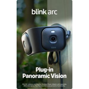 Blink Arc  Plug-in Panoramic Vision [Plus Subscription required], 180 dual-camera mount for Mini 2K+ and Mini 2 (sold separately)  Mount Accessory only (Black)