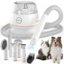 Gooad Dog Hair Vacuum & Pet Grooming Vacuum,Dog Clippers , Dog Brush For Shedding With 5 Pet Grooming Tools, Low Noise Dog Grooming Kit,Dog Hair Trimmer, Dog Hair Remover Pet Grooming Supplies