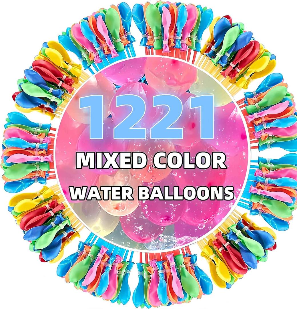 Summer Water Toys Magical Quick Fill Water Balloons for Pools and Water Companions 1184 Balloons (FG)