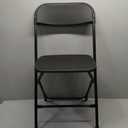 Flash Furniture Hercules Series Plastic Folding Chair - Black - 650LB Weight Capacity Comfortable Event Chair - Lightweight Folding Chair (Single, Black)
