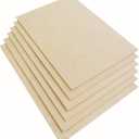 Premium Baltic Birch Plywood,3 mm 1/8"x 12"x 18" Thin Wood 6 Flat Sheets with B/BB Grade Veneer for DIY Arts and Crafts,Woodworking,Scroll Sawing Projects,Painting,Drawing,Laser Cutting Projects