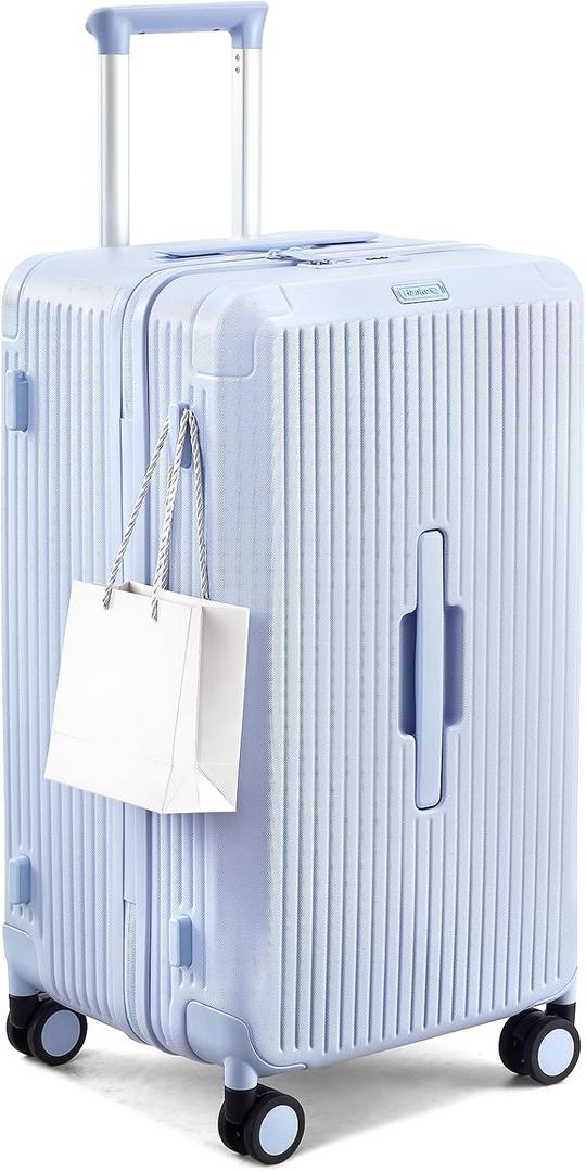 Hanke 24 Inch Checked Luggage, Medium Size Trunk Suitcase with TSA Lock