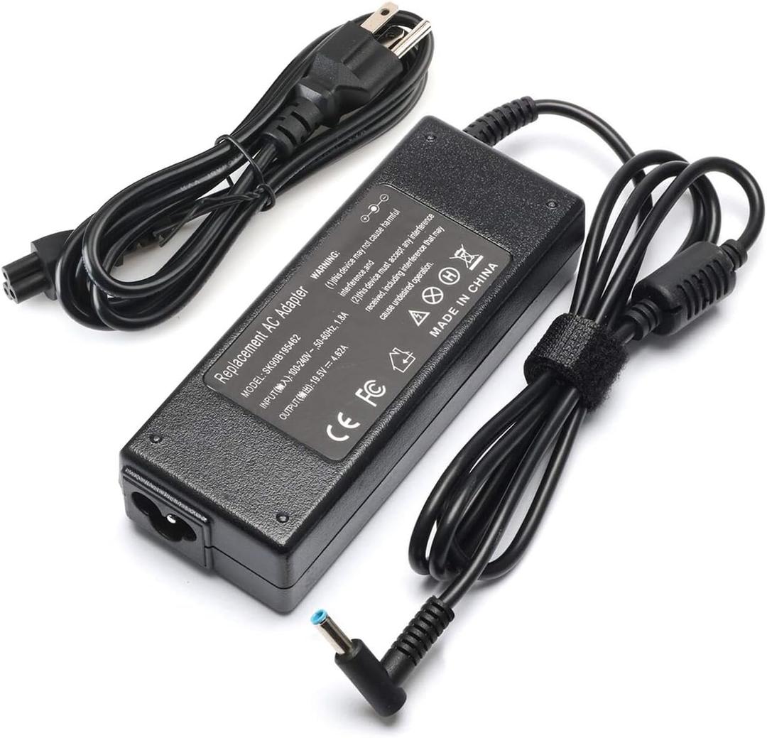 90W 19.5V 4.62A AC Adapter Laptop Charger Compatible with HP Envy Charger 710412-001 740015-001 710413-001 710414-001, Envy Touchsmart M6 M7 15-j 17-j Series,Pavilion 11 14 15 17 Power Cord
