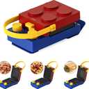 CANDY 3-in-1 Waffle Maker Panini Press, Grilled Sandwich Maker with Removable Plates, Compact & Portable Mini Toaster, Fast Double Heating, Unique Block-Style Design, Great for Breakfast or Snacks
