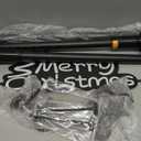 ATDAWN Christmas Front Door Garland Hanger, Merry Christmas Garland Holder, Black Iron Rectangular Hanger, Adjustable Width 34-48 Inches, No Nails or Screws