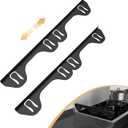 316 Stainless Steel Stove Gap Covers,2 Pack Stove Gap Filler,Range Trim Kit,Heat-Resistant Stove Gap Guard,Easy Retractable Length 13.8" to 27.5",Width 0.79",Black