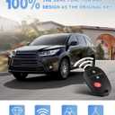 Key Fob Keyless Entry Remote Replacement for Toyota Tacoma Tundra Sienna Sequoia Highlander - 3 Buttons Car Key Fob FCC: GQ43VT20T (Set of 2)
