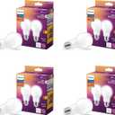 Philips LED 100W A19 8-Pack Ultra Definition (2700K) 1500 Lumen (11.5W = 100W) Dimmable Frosted Flicker-Free Light Bulbs
