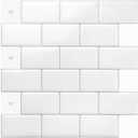 Art3d Premium 10-Sheet Peel and Stick Tile Backsplash - 12"x12" for Kitchen , Bright White