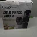 WETIE Cold Press Juicer, Powerful Juicer Machines with Adjustable Juicing Pressure, 99% High Juice Yield, Quiet Slow Masticating Juicer with Touch Screen, 3.54'' Feed Chute, Easy to Clean with Brush