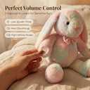 Breathing Stuffed Animal Bunny - 17 Inch Rainbow Anxiety Plush for Kids - Light Up Sleep Aid Toy with Soothing Sound - Calming Stress Relief Easter Gifts