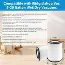 2-Pack VF4000 Replacement Filter for Ridgid 72947 Standard Wet dry Vac 5 to 20 Gallon 6-9 Gal Husky Vacuum Compatible WD5500 WD0671 RV2400A RV2600B Vac