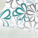 CaliTime Throw Pillow Covers Pack of 2 Cozy Fleece Line Flowers Decorative Cushion Cases for Couch Bed Sofa Farmhouse Decoration 18 X 18 Inches Teal Green Blue Grey