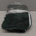 OLANLY Bathroom Rugs Sets 2 Piece, Soft Absorbent Chenille Bath Mats and U-Shaped Contour Toilet Rug Set, Machine Washable Bath Carpet, Home Decor Accessories(24"x16"+24"x20", Blackish Green)