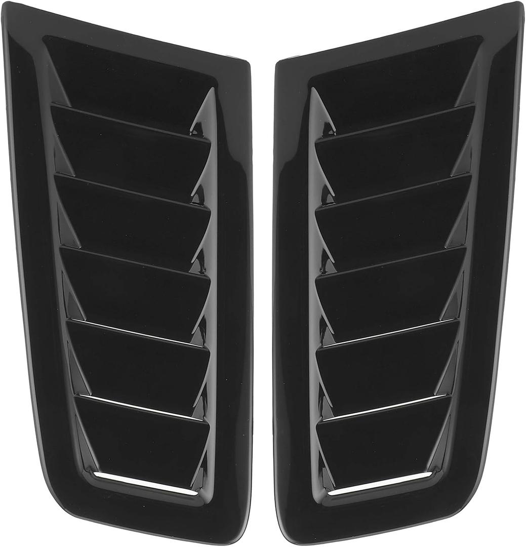 Bediffer 2Pcs Universal Bonnet Air Vents Engine Hood, Air Intake Cover, Car Exterior Parts for Focus RS MK2 (Glossy Black)