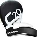 Starpro Boxing Mitts - Punch Mitts Training Hand Pads for Men Women with Secure Hook & Loop MMA Muay Thai (Standard, Black/White)