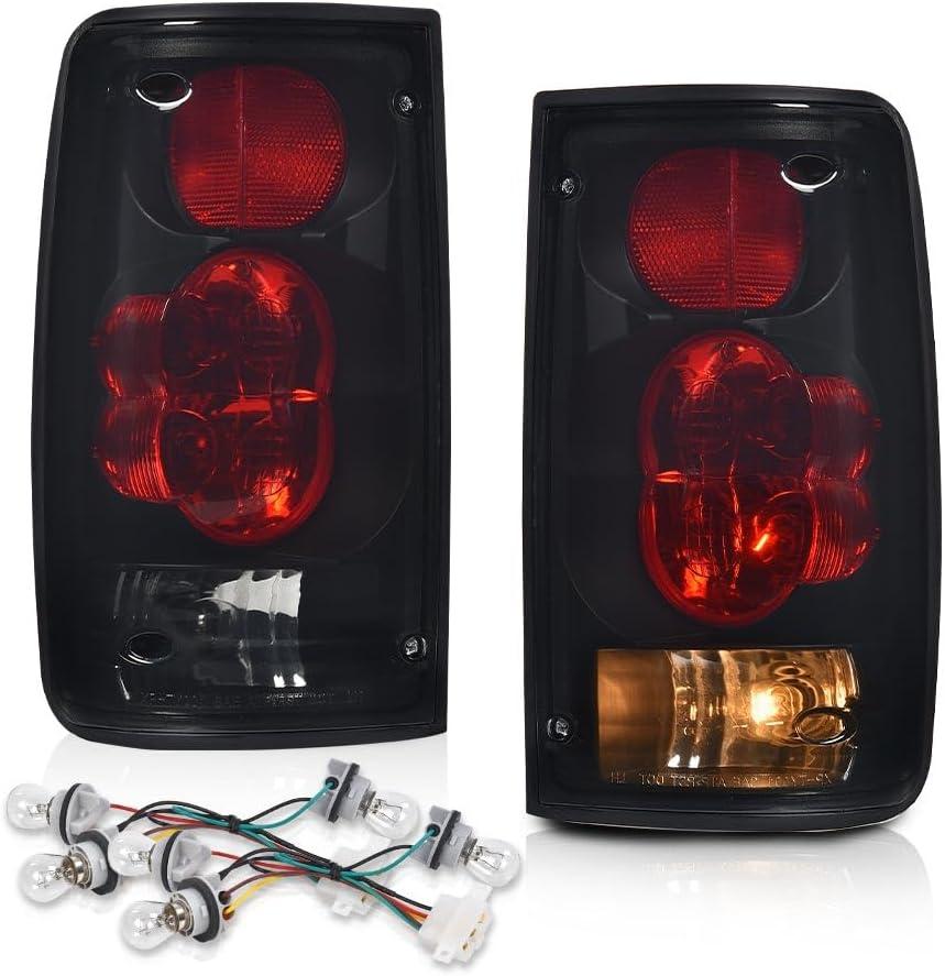 PIT66 Tail Lights Assembly Compatible with Toyota Hilux Pickup Truck 1989 1990 1991 1992 1993 1994 1995 Rear Brake Lamps Smoke Lens Black Housing w/Bulbs Left + Right PIT66 Tail Lights Assembly Compatible with Toyota Hilux Pickup Truck 1989 1990 1991 1992 1993 1994 1995 Rear Brake Lamps Smoke Lens Black Housing w/Bulbs Left + Right