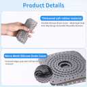 2 x Premium Silicone Shower Drain Cover Hair Catcher, 3 Pack with Clean-Out Tool & Drain Clog Remover, Bathroom Sink Strainer - Flexible & Durable for Tub Shower, Bath, Laundry