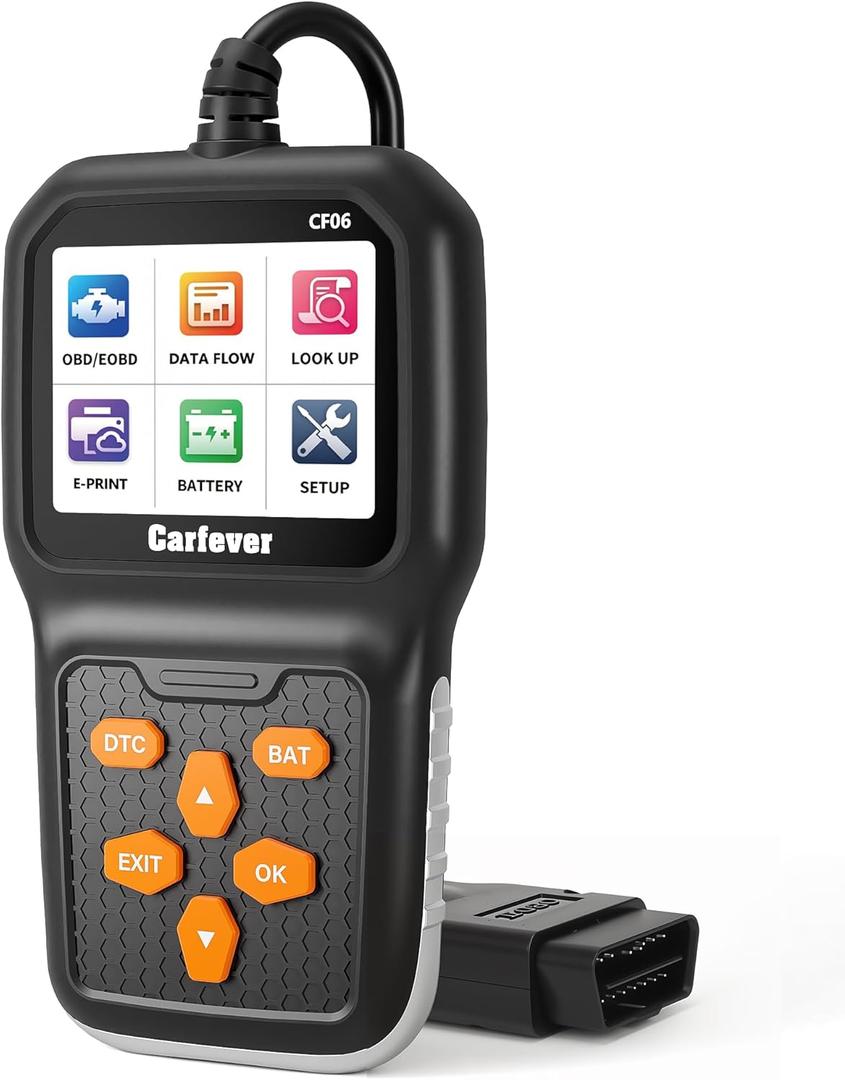 CF06 OBD2 Scanner Check Engine Light Code Reader, Advanced Battery Health Check Car Diagnostic Tool, Upgraded Alloy-Edged Design, Compatible with All Vehicles After 1996 with OBDII Port