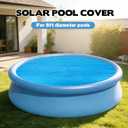8ft Round Pool Solar Cover Solar Pool Heater for Inground & Above Ground Pools Round Solar Blanket with Bubbles Solar Pool Hot Tub Floating Thermal Blanket Dustproof CoverInsulates Pool Water, Blue
