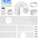 VIVOSUN Window Duct Kit, Portable AC Window Seal Kit with 5.9" Diameter 59" Length Hose, Fit with 4"/6" Ducting for Sliding Window, Adjustable AC Vent Kit for Duct Fans, Air Conditioner, Dryer