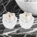 2PCS Clear Acrylic Faucet Handles Knobs Replacement Kit,Bathtub Sink Faucet Rebuild Trim Set Compatible with Delta Delex Peerless Faucets,Includes Screws